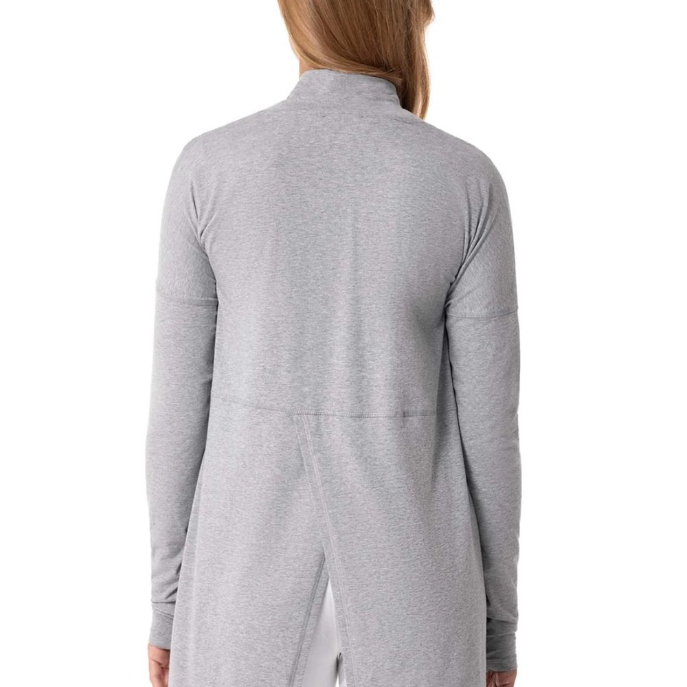 Coolibar grey/beigy sunwrap. Not color pictured - see closeup for color.